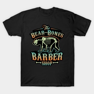 Funny Bear Bones - Barbershop Graphic T-Shirt